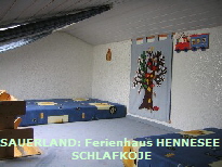 SAUERLAND FERIENPARK : Ferienhaus HENNESEE- Schlafkoje links  