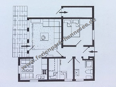 Sauerland Ferienpark Ferienhaus Hennesee :  Scout2  Grundriss