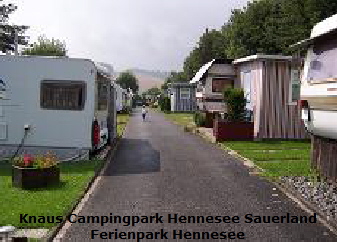 Stellpltze Knaus Camping Sauerland Ferienhaus Hennesee      FEWO Ferienwohnung   Ferienpark 