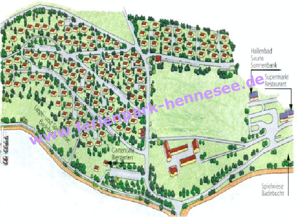 Lageplan Ferienpark am Hennesee im Sauerland